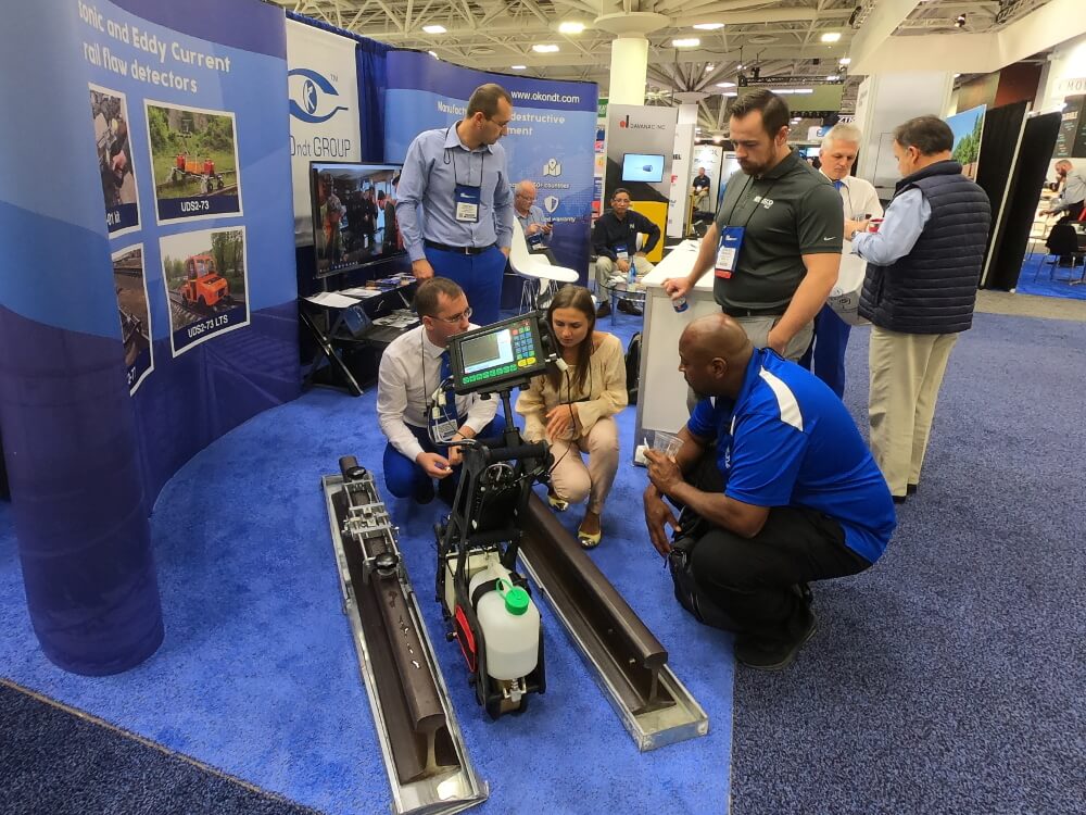 Demonstration of the ultrasonic single rail flaw detector UDS2-77 at Railway Interchange-2019