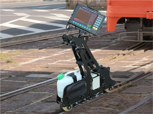 Ultrasonic mechanized railway track inspection trolley UDS2-77