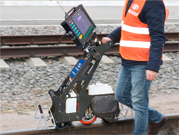 Ultrasonic mechanized railway track inspection trolley UDS2-77