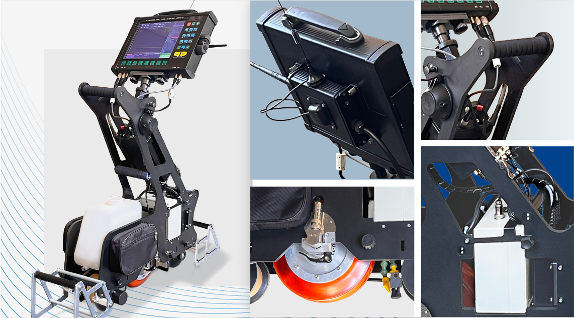 The display of the ultrasonic mechanized flaw detector for the inspection of one rail line UDS2-77